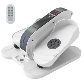 Under Desk Elliptical Machine, Ellipse Leg Exerciser for Seniors with LCD Monitor, Remote Control and 10 Speeds