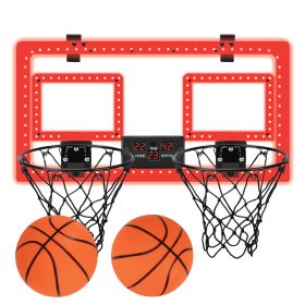 Over-the-Door Basketball Dual Hoop, Indoor Sports Game, Plastic, for All Ages