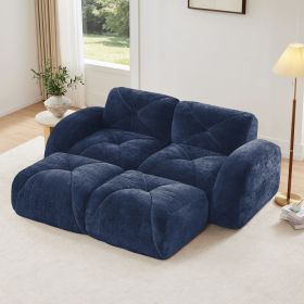 U-shaped Boneless Sofa,Soft Velvet Fabric,Tufted Design,32D High Density Sponge,No Assembly Required,Ergonomic Design Bottom, Anti-Slip Design