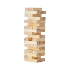 VEVOR Tumbling Timber Toy, 54 Blocks Tumble Tower Blocks Game, Pine Wood Tumbling Tower Game with Storage Crate