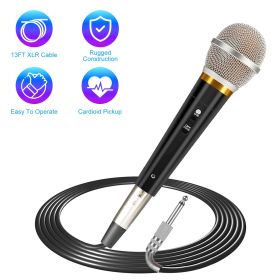 Handheld Dynamic Microphone Wired XLR Microphone with On/Off Switch 13ft Detachable XLR Cable Professional Studio & Live Performance Cardioid Mic