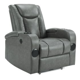 Recliner Sofa with Power Recline, Adjustable Split Back, USB Charging, Bluetooth Speakers & LED LightingRecliner Sofa with Power Recline