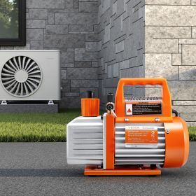 AC Vacuum Pump 3.5 CFM HVAC Single Stage Rotary Vane Vacuum Pump Oil Included (Option: Orange)