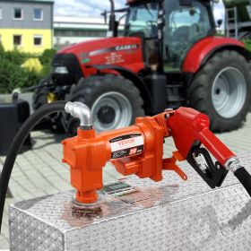 Fuel Transfer Pump, 12V DC 20 GPM 1/4 HP, Gasoline Extractor Pump With Automatic Nozzle, Discharge Hose & Suction Pipe For Gasoline, Diesel, Kero (Option: Black)