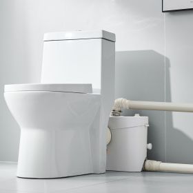 Macerator Pum 900W 48 GPM Flow 40 Ft Head Lift Pum For Toilet Basement Sink (Option: White)