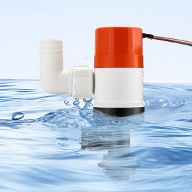 Livewell Pump For Boat 12V 800 GPH Livewell Aerator Pump Straight 2 Inlets (Option: Orange)