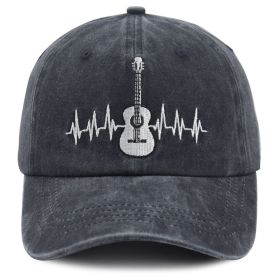 2pcs Guitar Accessories Baseball Cap Guitar Hat Gifts For Women Men, Adjustable Embroidered Wash Cotton Baseball Cap (Option: 1pcs)