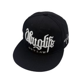 Embroidered Letters Two Colors Street Hip Hop Hat Outdoor (Option: Black-Adult Head Circumference)