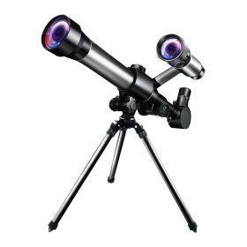 Professional Astronomical Telescope Powerful Monocular Portable HD Moon Space Planet Observation Telescope Gifts for Children (Ships From: China, Color: Black)