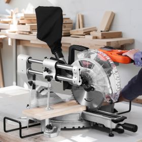 Sliding Compound Miter Saw 10-In Blade 15 Amp Motor Corded Double Bevel 60-Tooth (Option: Metallic)